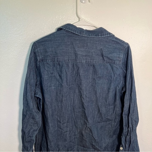 Universal Thread Denim Shirt Dress Dark Wash - Picture 10 of 13